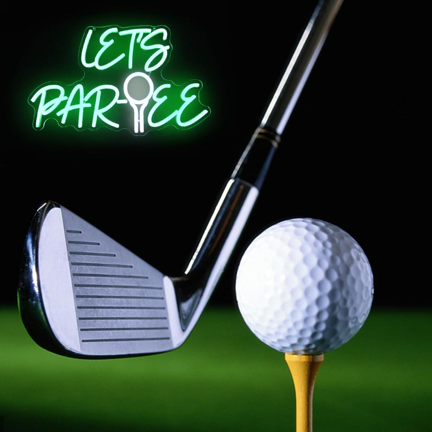 「Let's Par Tee」ネオンサイン。ゴルフボール型の - Neon Sign Party のレビューと価格