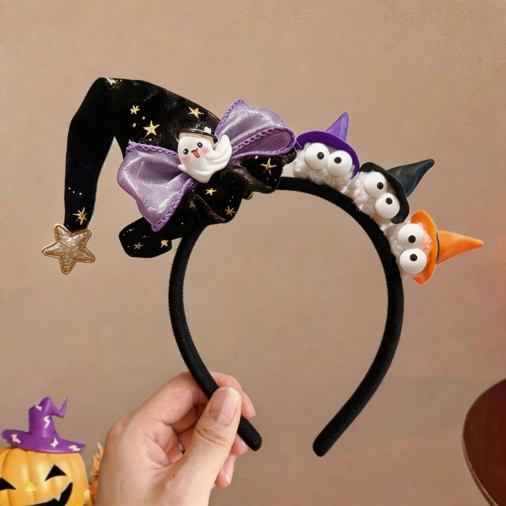 面白い蜘蛛のハロウィーンヘッドバンド、かぼちゃのリボン、ハロ - Party Hat Cone のレビューと価格