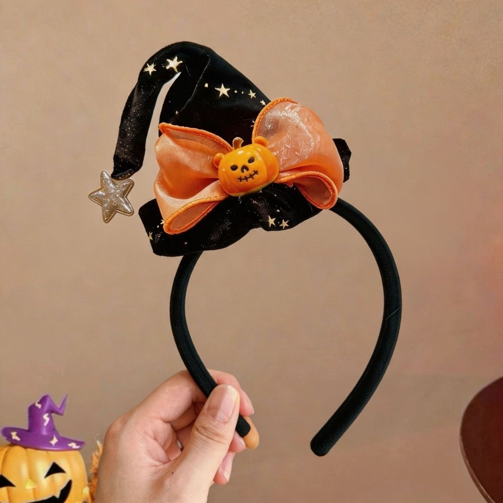面白い蜘蛛のハロウィーンヘッドバンド、かぼちゃのリボン、ハロ - Party Hat Cone のレビューと価格