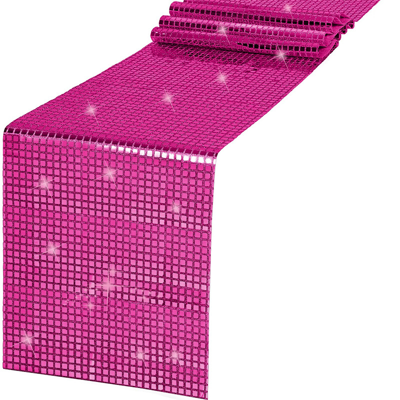 光沢のあるミラーゴールド/シルバー箔メタリックテーブルクロス - Glitter Tablecloth のレビューと価格
