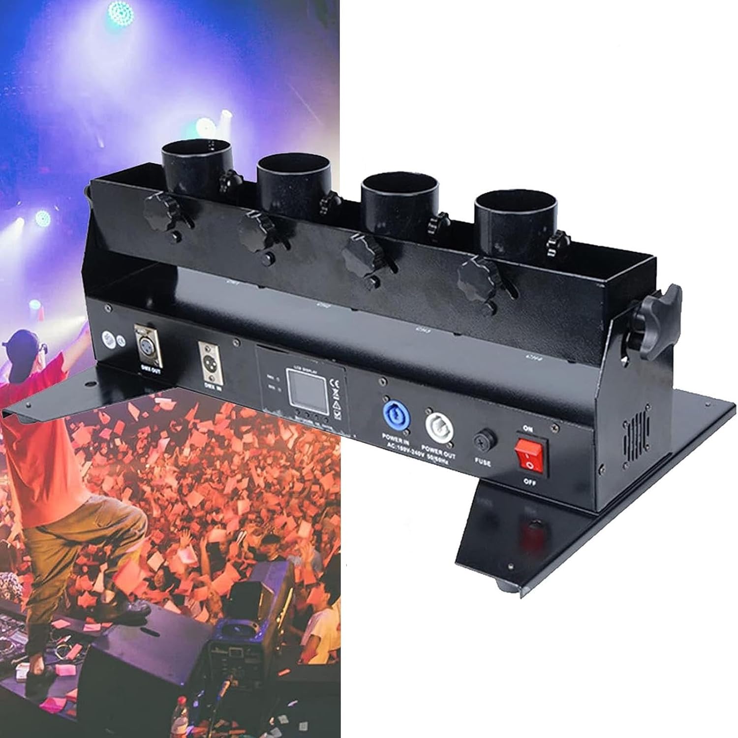 4連式の紙吹雪マシン、DMXリモコン対応、人気商品、パーティ - Confetti Cannon Tube のレビューと価格