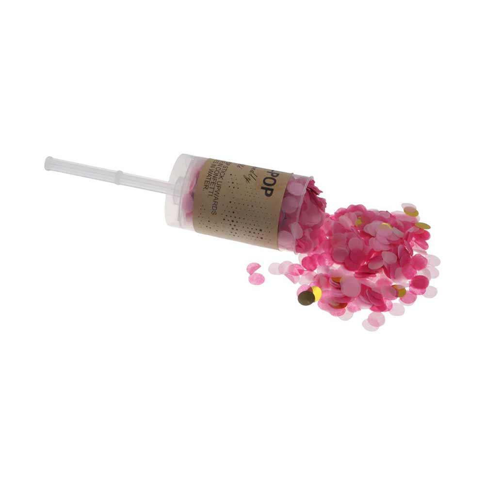 カラフルなパステルカラーのブライダルシャワー、プッシュアップ - Confetti Cannon Tube のレビューと価格